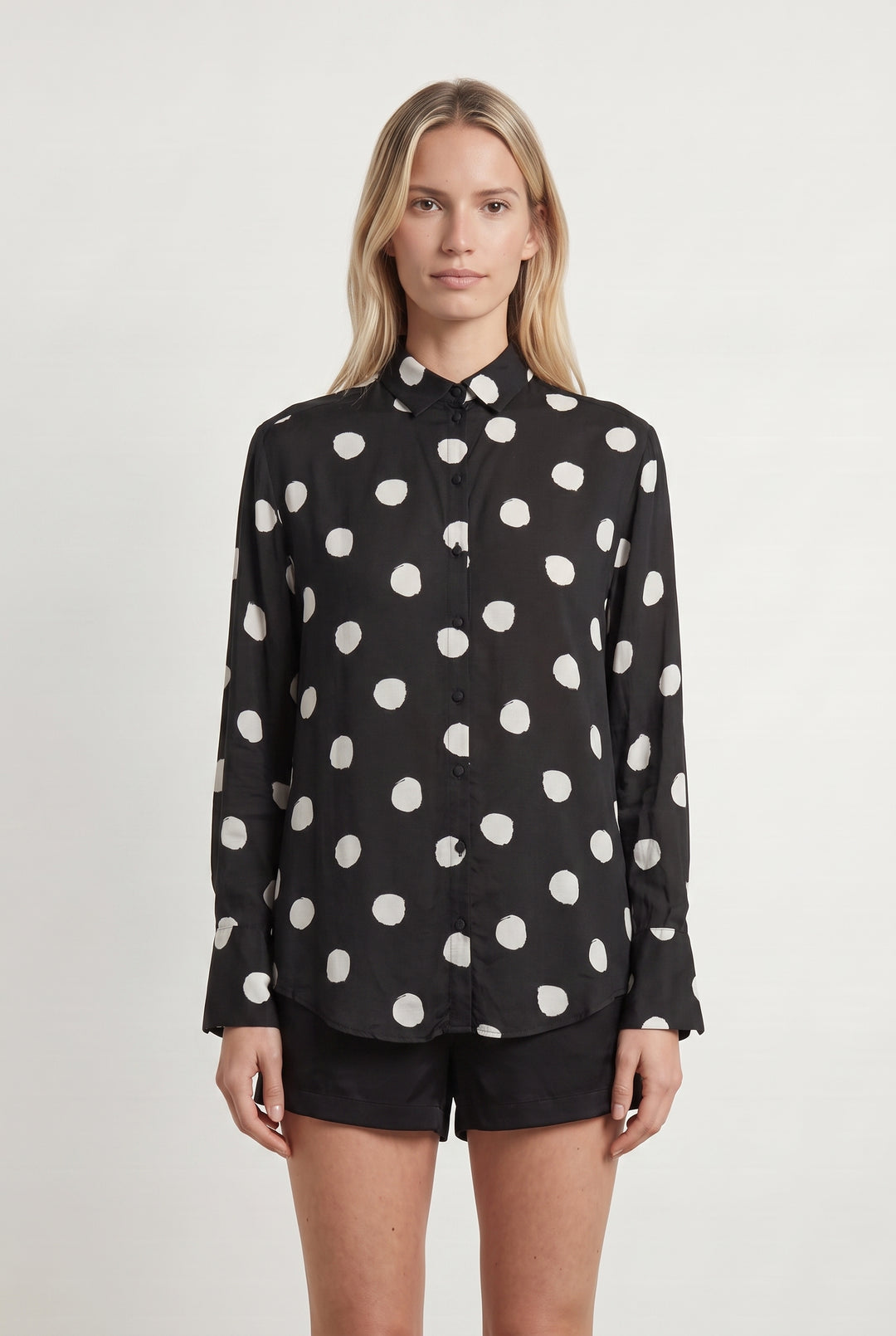 Chemise Noire et Blanche - Taille S/36 de la marque ZAPA | PARAD113529 - Vendu par Paradigme - Image 1