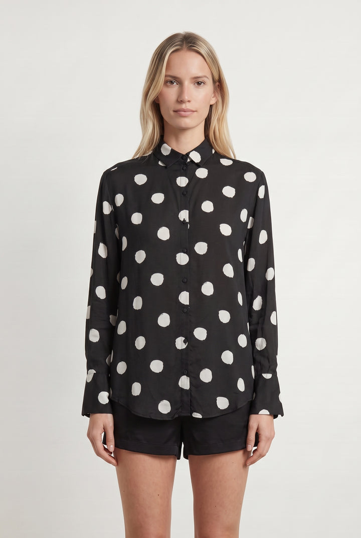 Chemise Noire et Blanche - Taille S/36 de la marque ZAPA | PARAD113529 - Vendu par Paradigme - Image 1