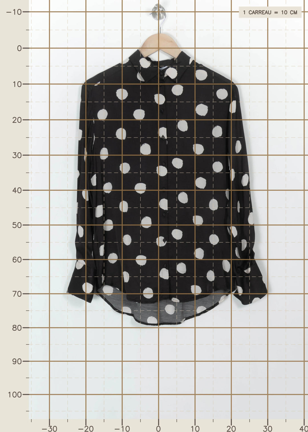 Chemise Noire et Blanche - Taille S/36 de la marque ZAPA | PARAD113529 - Vendu par Paradigme - Image 4