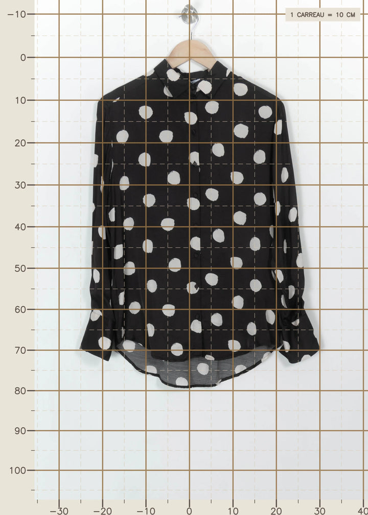 Chemise Noire et Blanche - Taille S/36 de la marque ZAPA | PARAD113529 - Vendu par Paradigme - Image 4