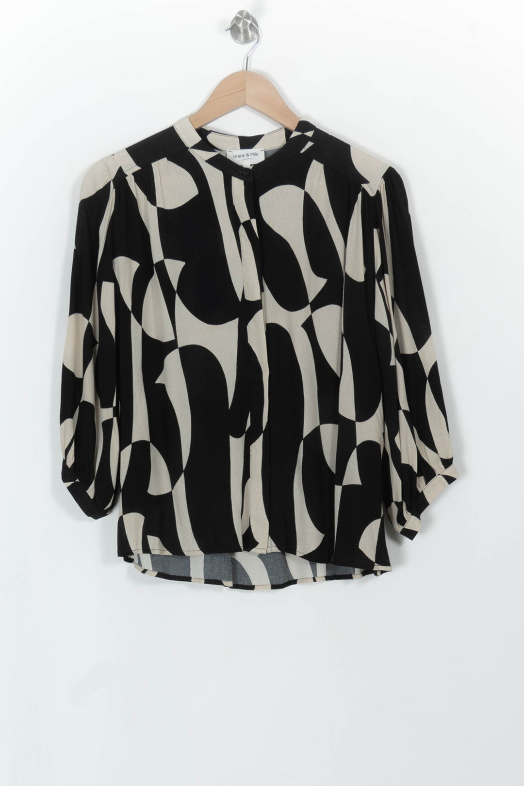 Blouse Noire et Beige - Taille M/38 de la marque Grace &amp; Mila | PARAD113530 - Vendu par Paradigme - Image 2