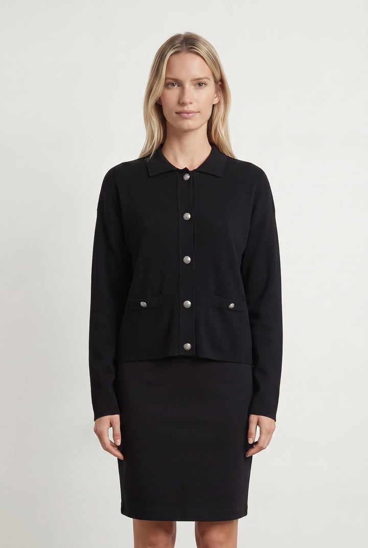 Cardigan Noir - Taille S/36 de la marque IKKS | PARAD113531 - Vendu par Paradigme - Image 1
