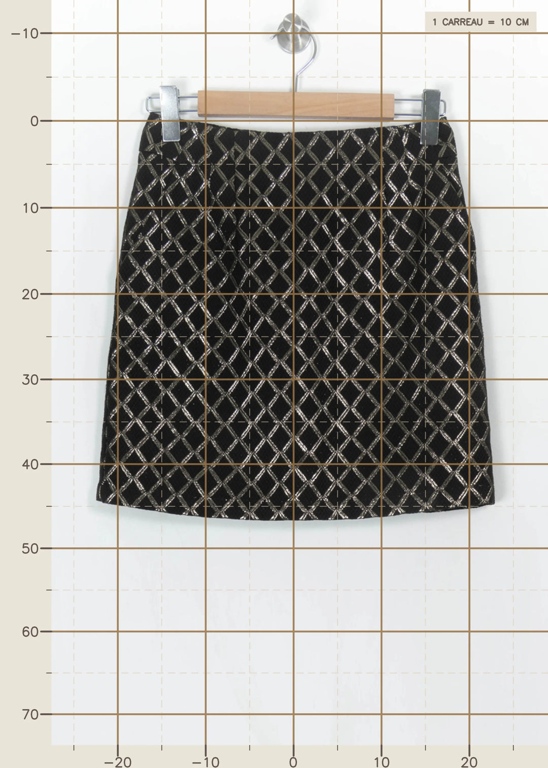 Jupe Courte Noire et Argentée - Taille M/38 de la marque La Petite Etoile | PARAD113532 - Vendu par Paradigme - Image 4