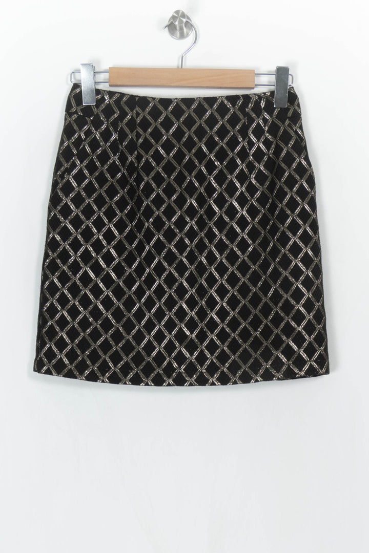 Jupe Courte Noire et Argentée - Taille M/38 de la marque La Petite Etoile | PARAD113532 - Vendu par Paradigme - Image 2