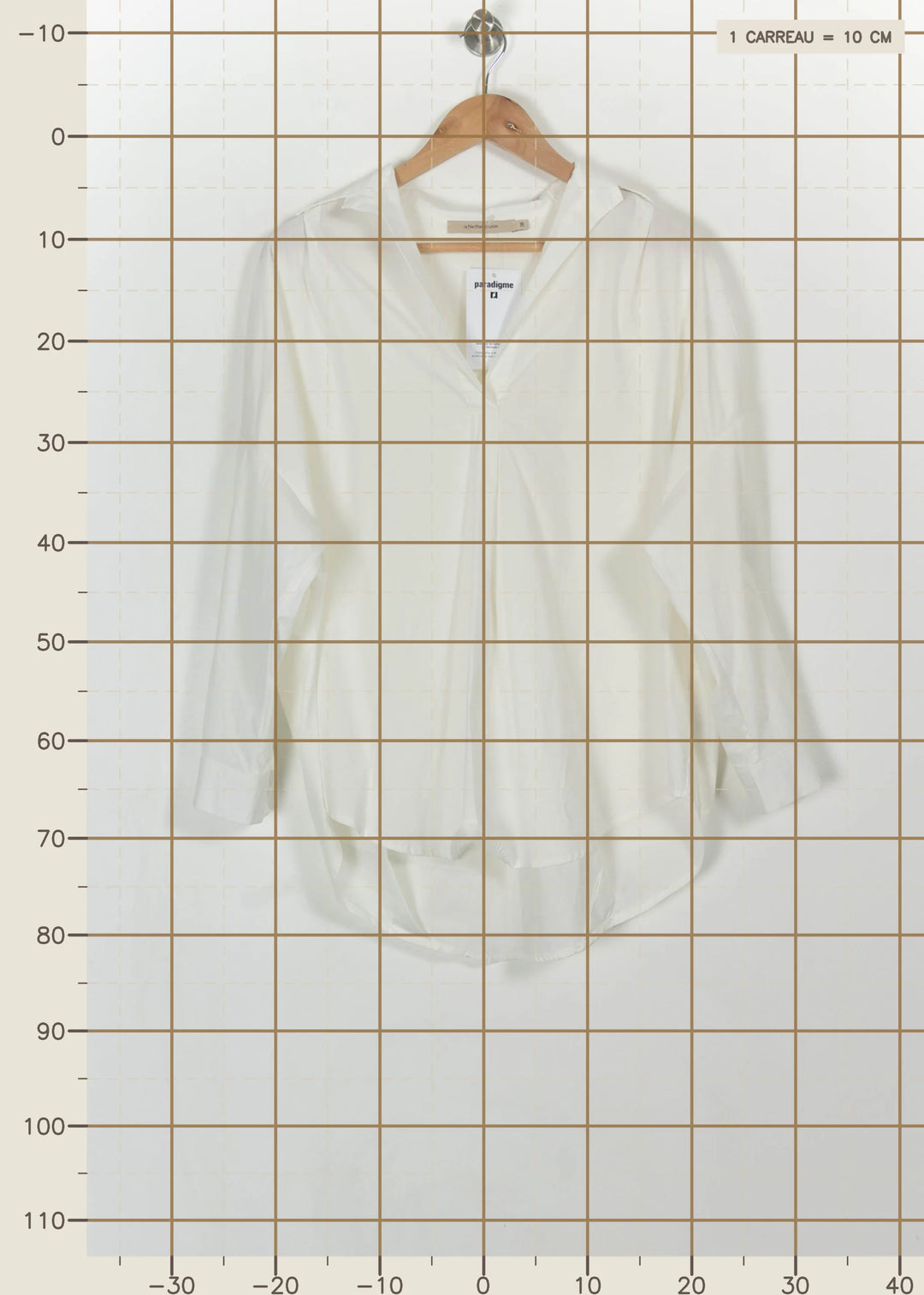 Blouse Blanche - Taille M/38 de la marque La Fée Maraboutée | PARAD113534 - Vendu par Paradigme - Image 4
