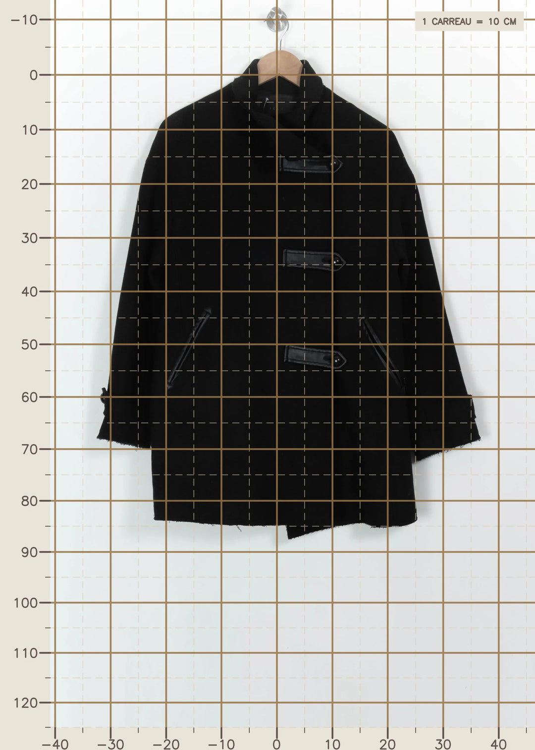 Caban Noir - Taille S/36 de la marque IKKS | PARAD113537 - Vendu par Paradigme - Image 4