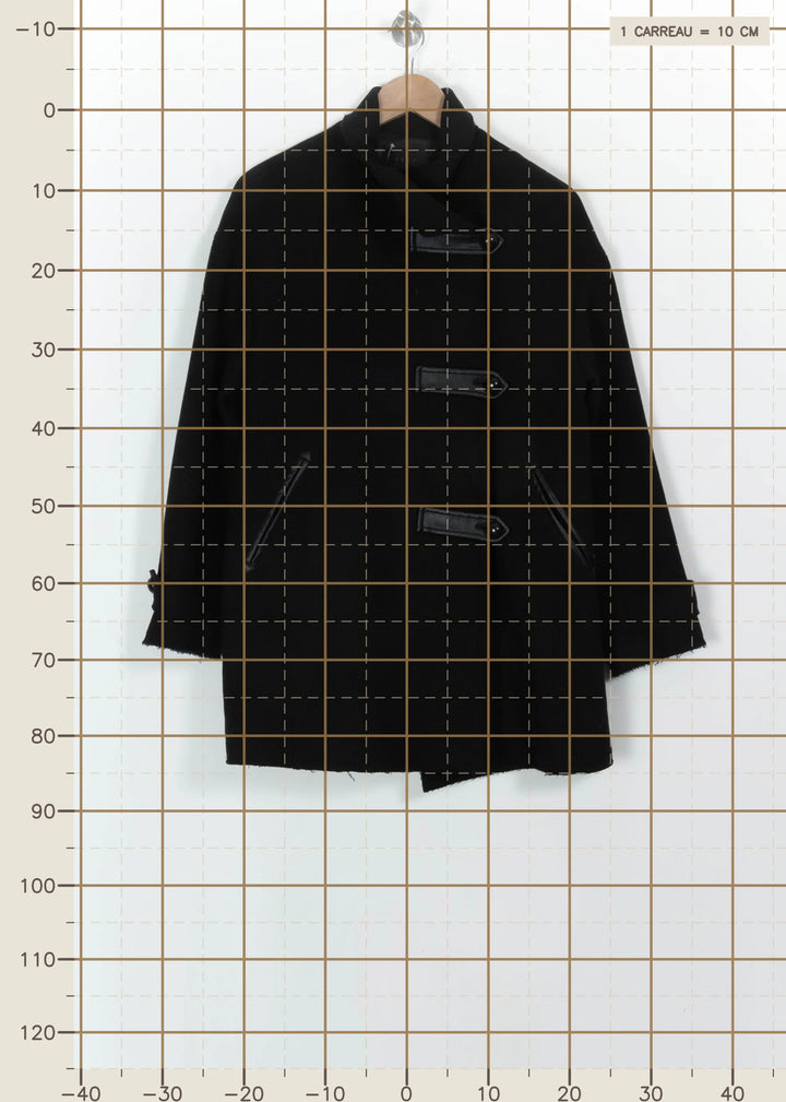 Caban Noir - Taille S/36 de la marque IKKS | PARAD113537 - Vendu par Paradigme - Image 4