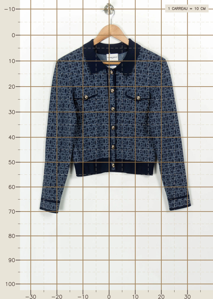 Cardigan Bleu - Taille M/38 de la marque Claudie Pierlot | PARAD113541 - Vendu par Paradigme - Image 4