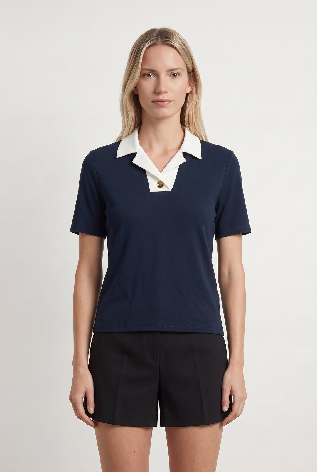 Polo Bleu et Blanc - Taille M/38 de la marque Caroll | PARAD113545 - Vendu par Paradigme - Image 1