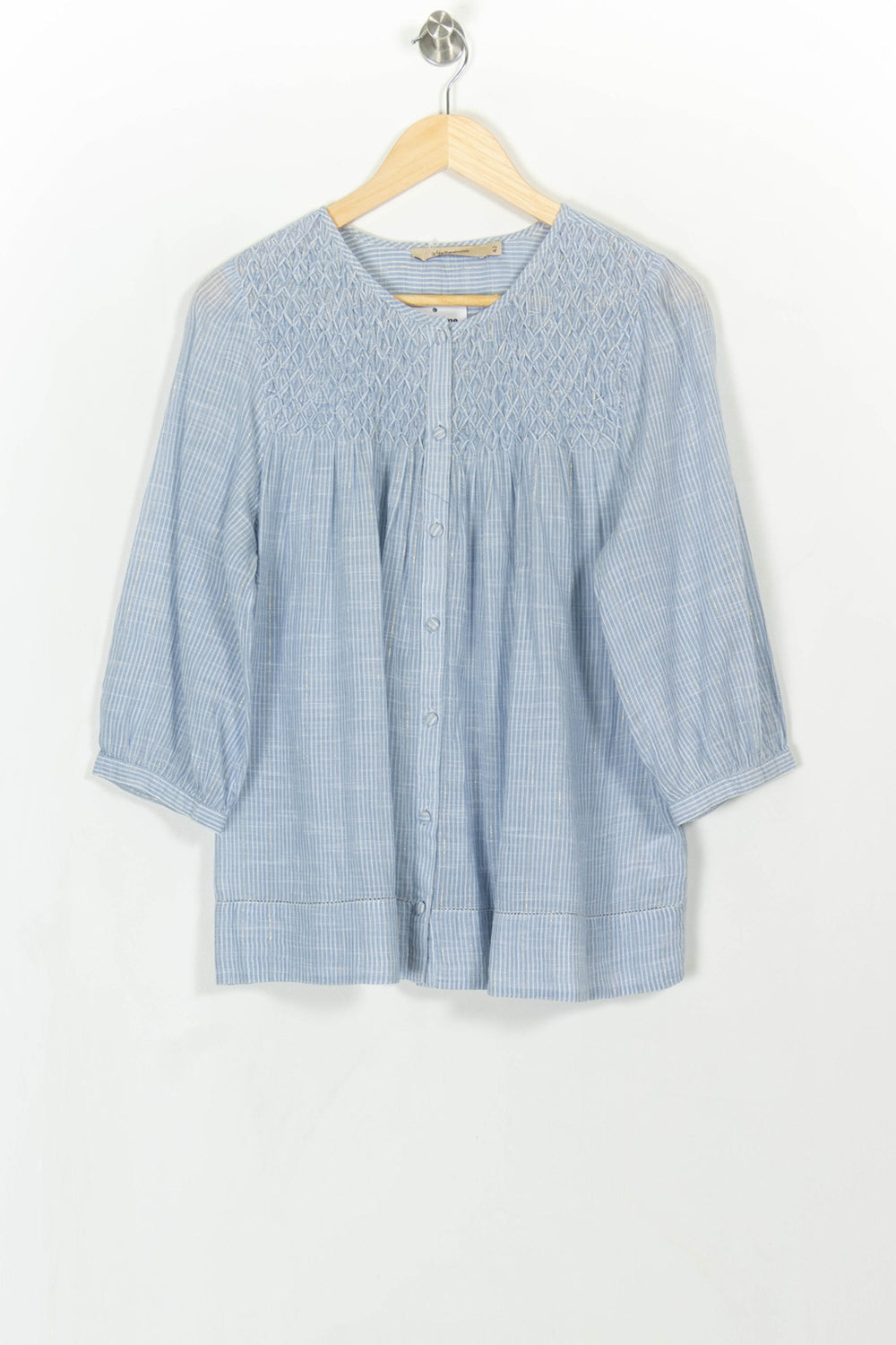 Blouse Bleu clair et Blanc - Taille XL/42 de la marque La Fée Maraboutée | PARAD113552 - Vendu par Paradigme - Image 2