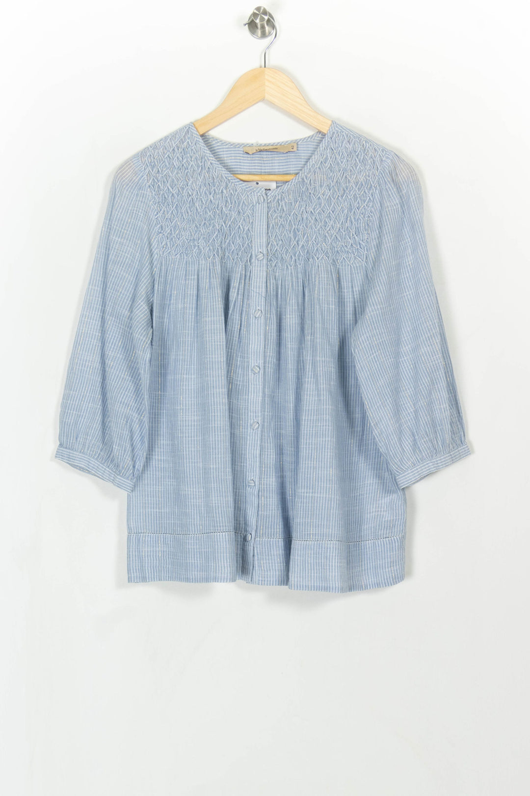 Blouse Bleu clair et Blanc - Taille XL/42 de la marque La Fée Maraboutée | PARAD113552 - Vendu par Paradigme - Image 2