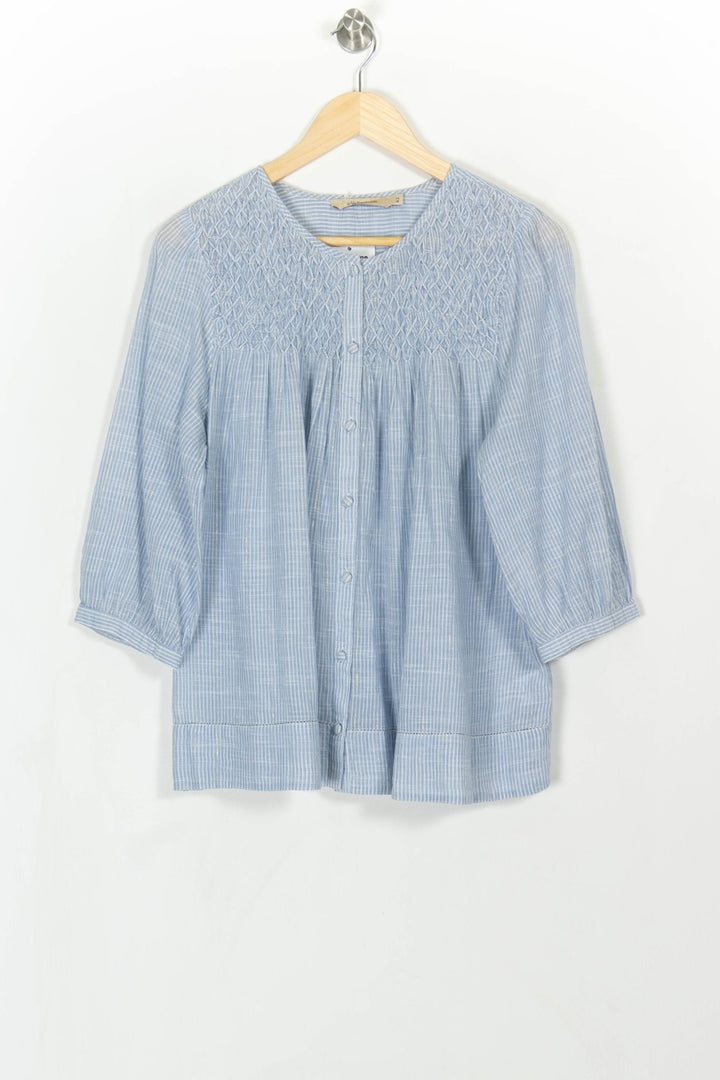 Blouse Bleu clair et Blanc - Taille XL/42 de la marque La Fée Maraboutée | PARAD113552 - Vendu par Paradigme - Image 2