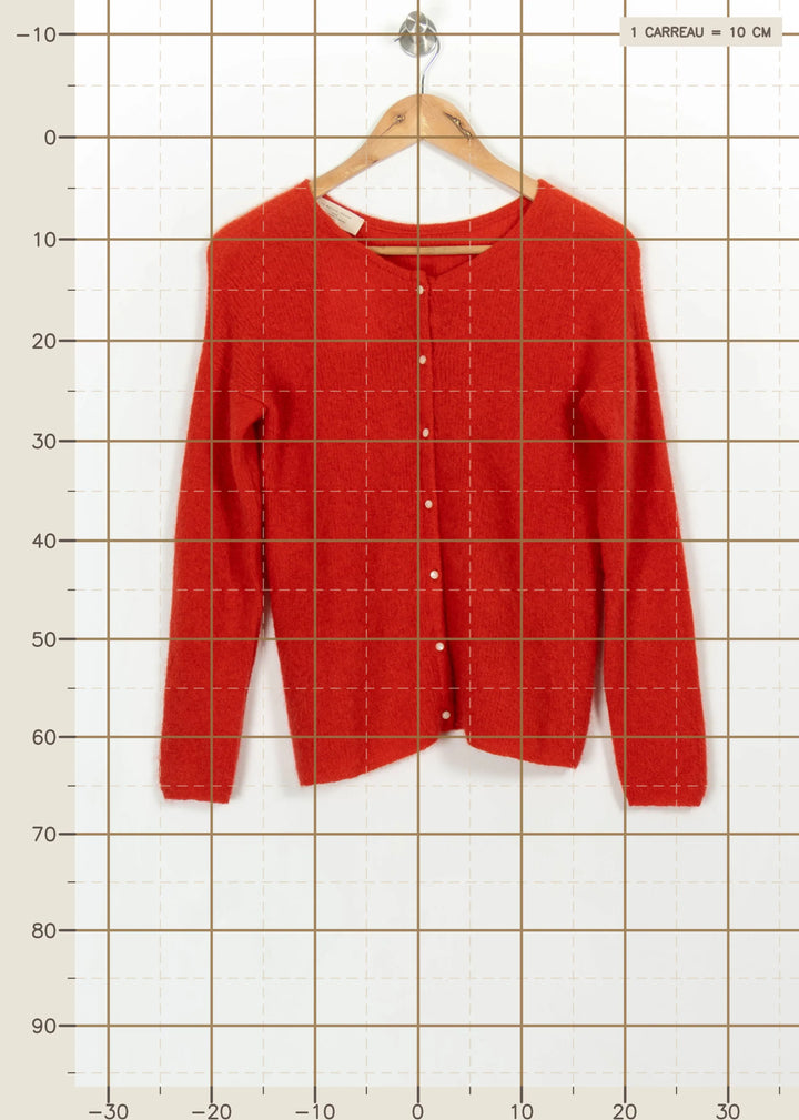 Cardigan Rouge - Taille S/36 de la marque Sézane | PARAD113555 - Vendu par Paradigme - Image 4