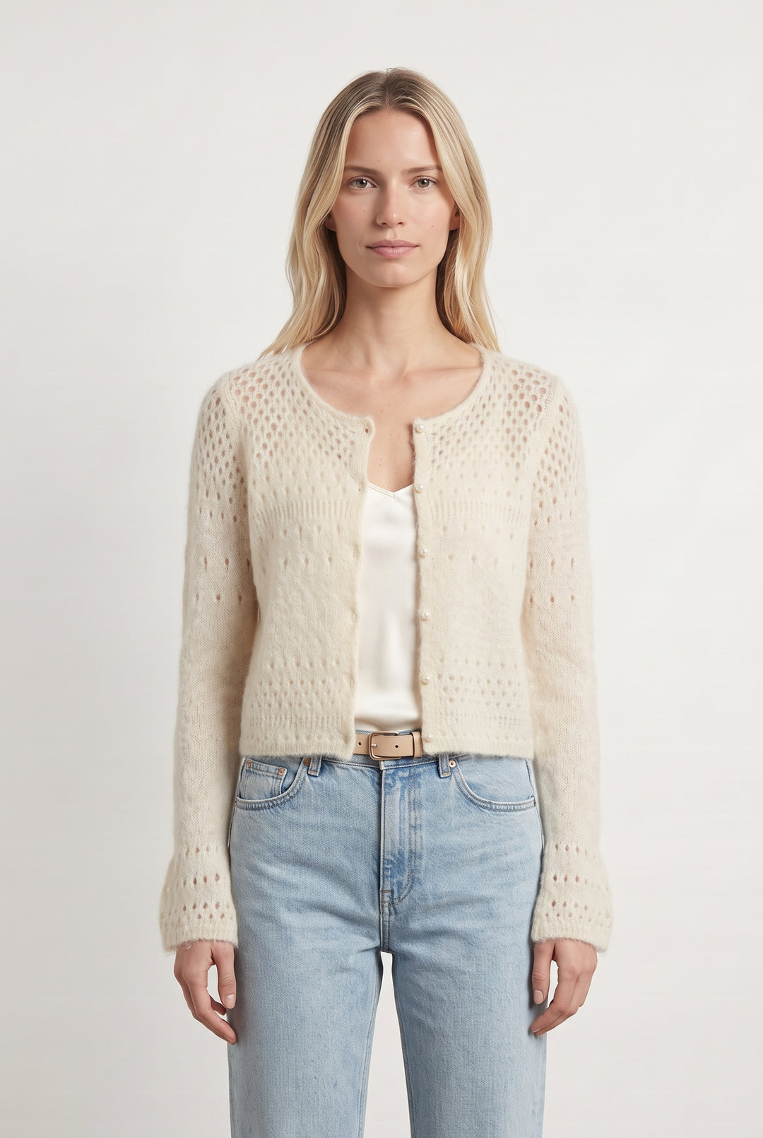 Cardigan Blanc - Taille S/36 de la marque Sézane | PARAD113556 - Vendu par Paradigme - Image 1