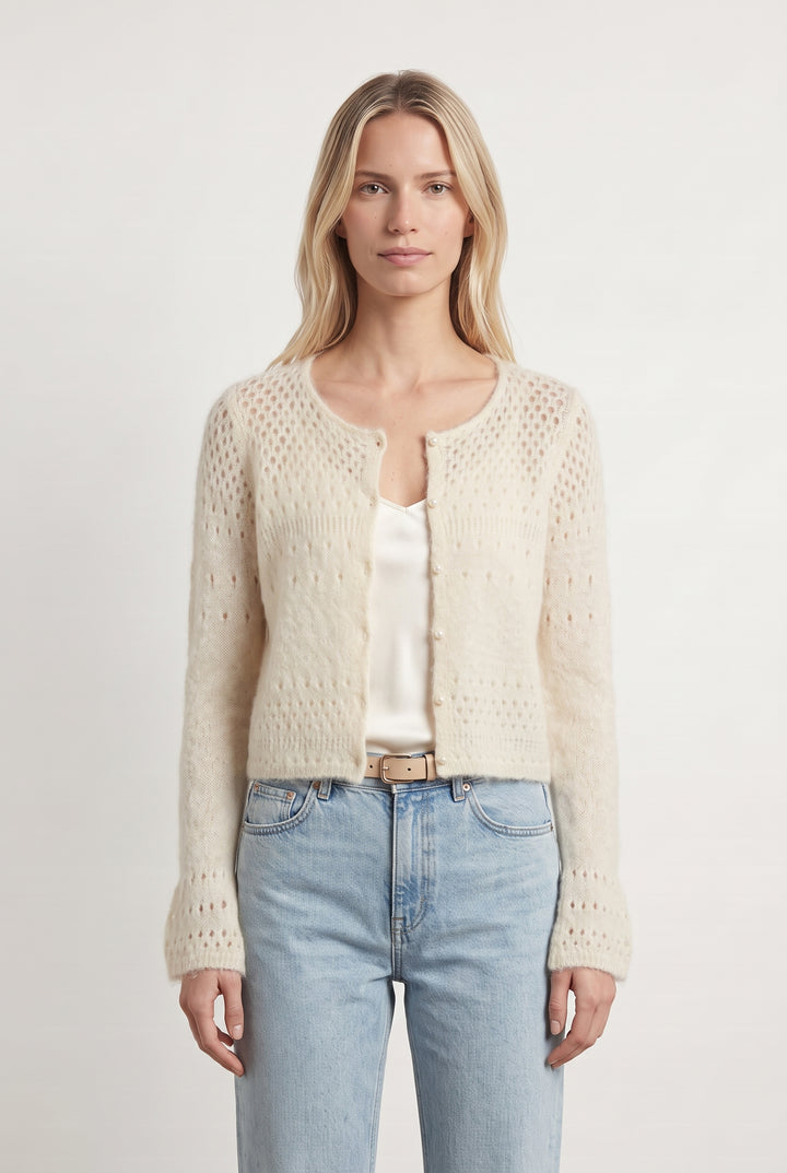 Cardigan Blanc - Taille S/36 de la marque Sézane | PARAD113556 - Vendu par Paradigme - Image 1
