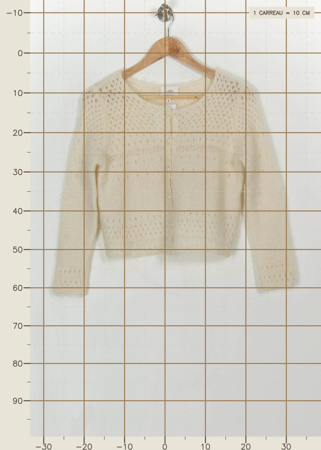 Cardigan Blanc - Taille S/36 de la marque Sézane | PARAD113556 - Vendu par Paradigme - Image 4
