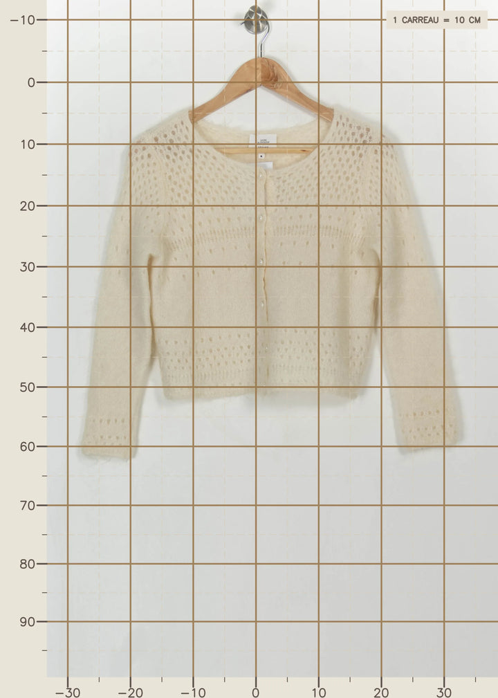 Cardigan Blanc - Taille S/36 de la marque Sézane | PARAD113556 - Vendu par Paradigme - Image 4