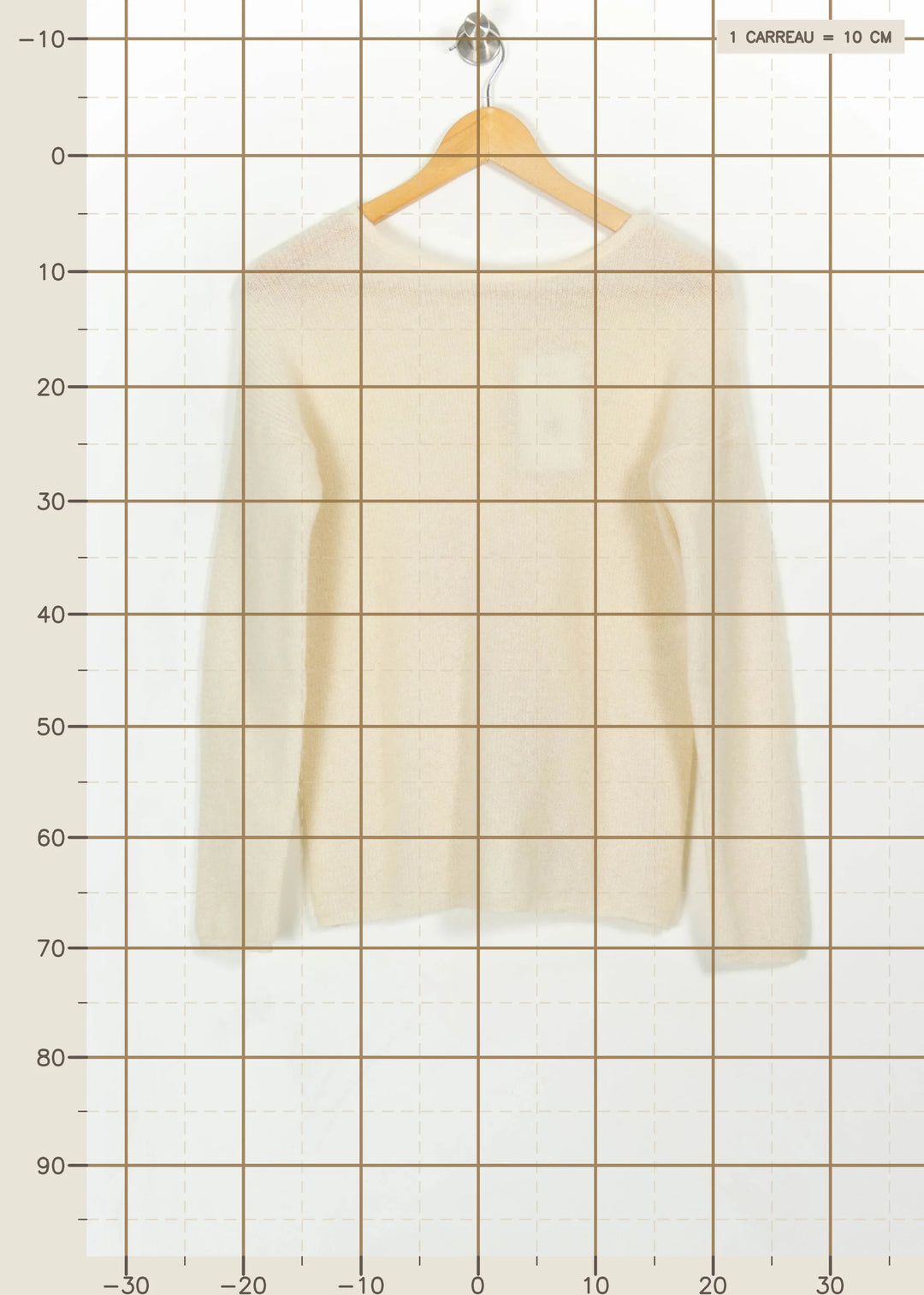 Pull Blanc - Taille S/36 de la marque Sézane | PARAD113557 - Vendu par Paradigme - Image 4
