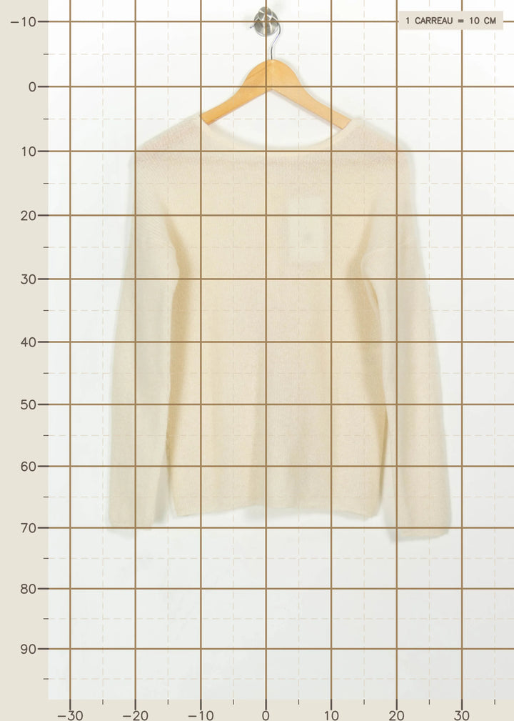 Pull Blanc - Taille S/36 de la marque Sézane | PARAD113557 - Vendu par Paradigme - Image 4