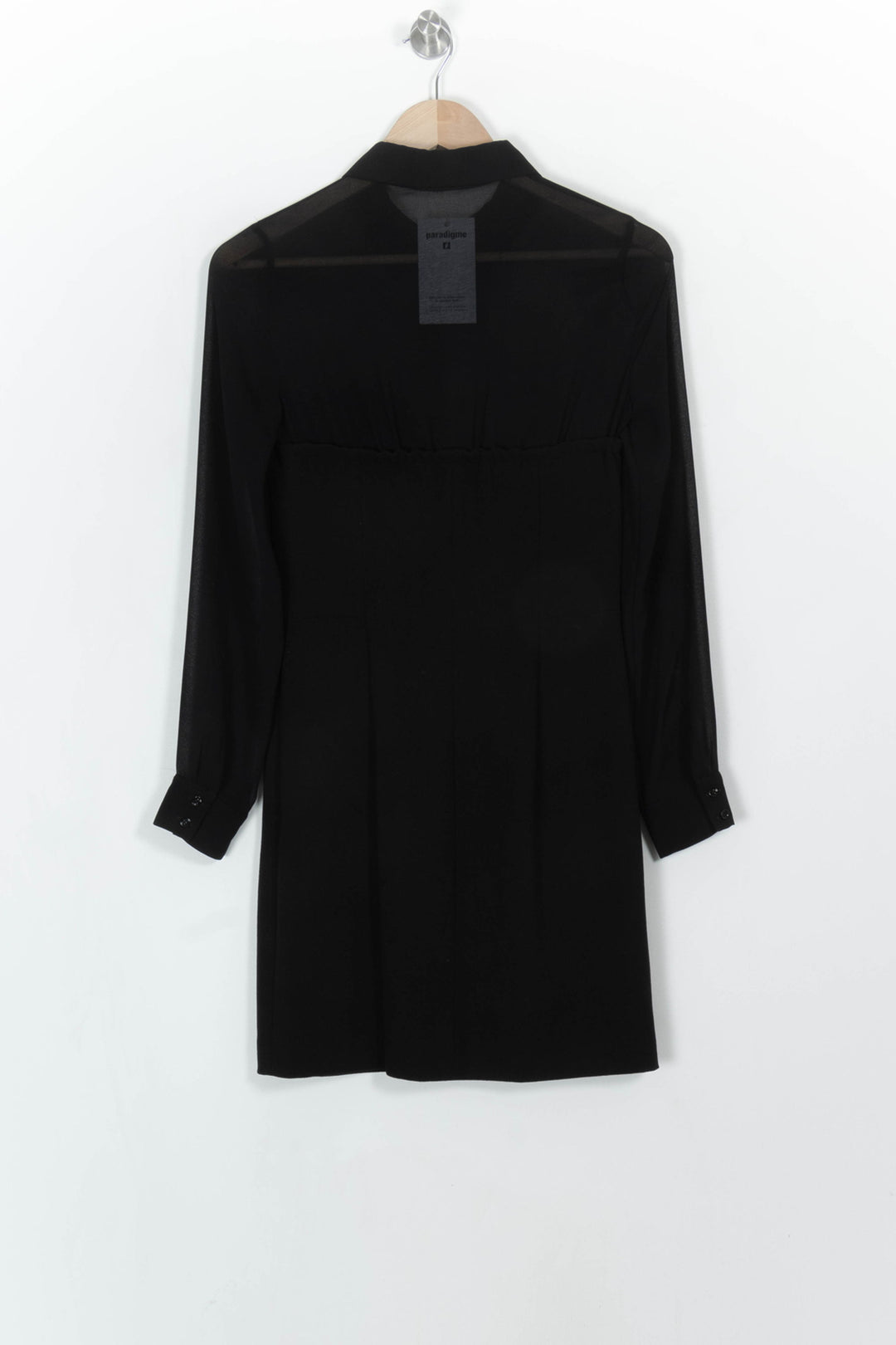 Robe Chemise Noire - Taille S/36 de la marque Claudie Pierlot | PARAD113558 - Vendu par Paradigme - Image 5
