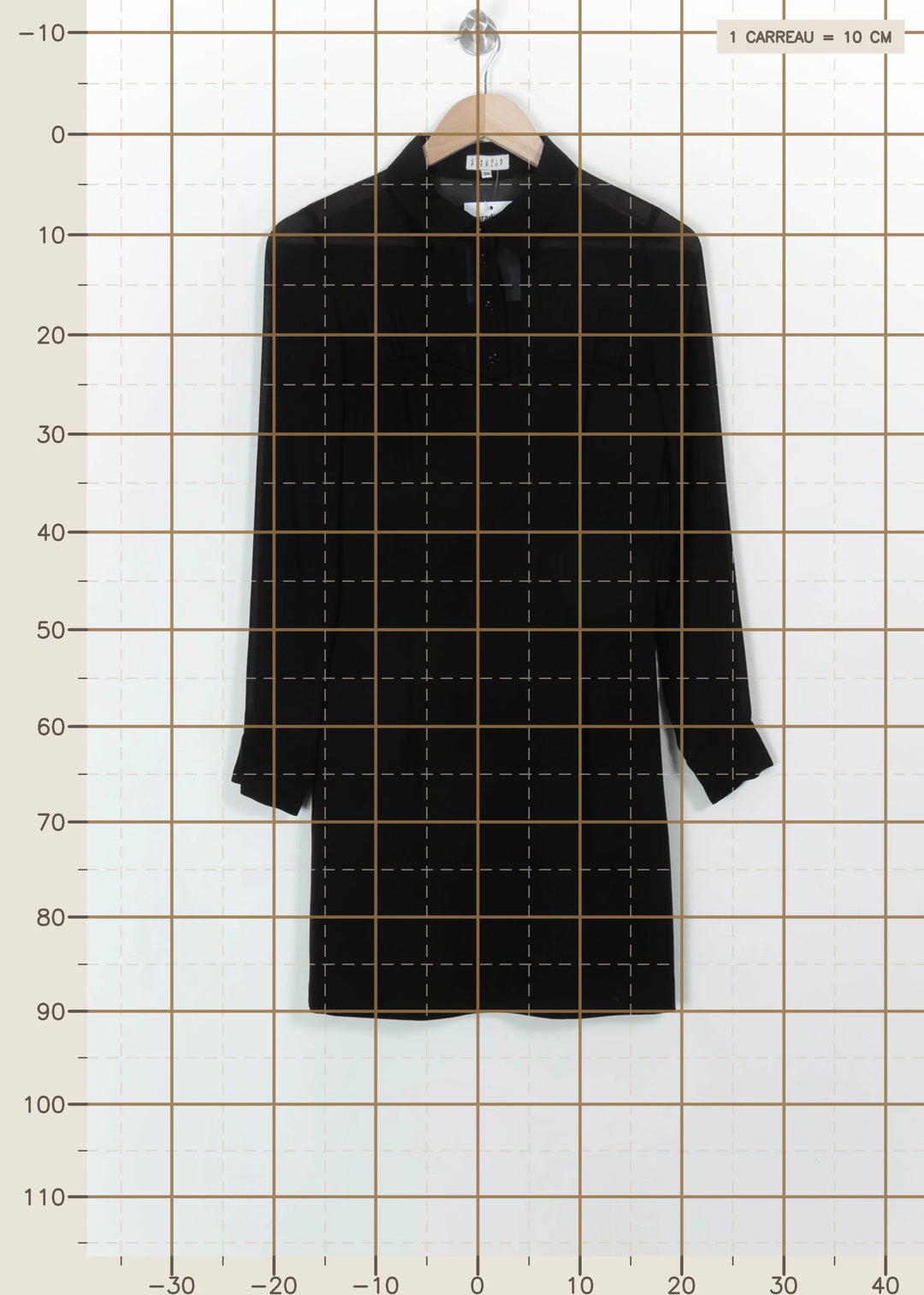 Robe Chemise Noire - Taille S/36 de la marque Claudie Pierlot | PARAD113558 - Vendu par Paradigme - Image 4