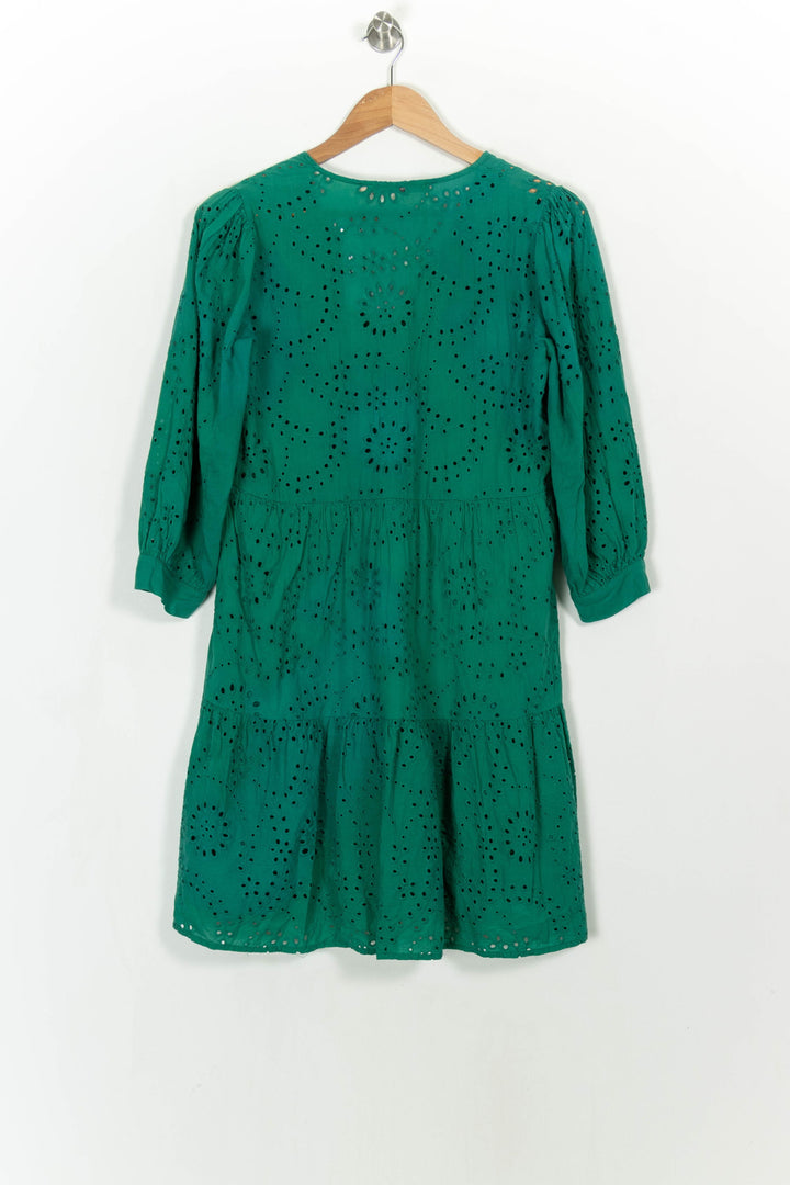 Robe Brodée Verte - Taille S/36 de la marque La Fée Maraboutée | PARAD113568 - Vendu par Paradigme - Image 5
