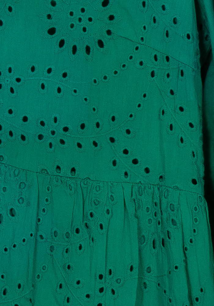 Robe Brodée Verte - Taille S/36 de la marque La Fée Maraboutée | PARAD113568 - Vendu par Paradigme - Image 3