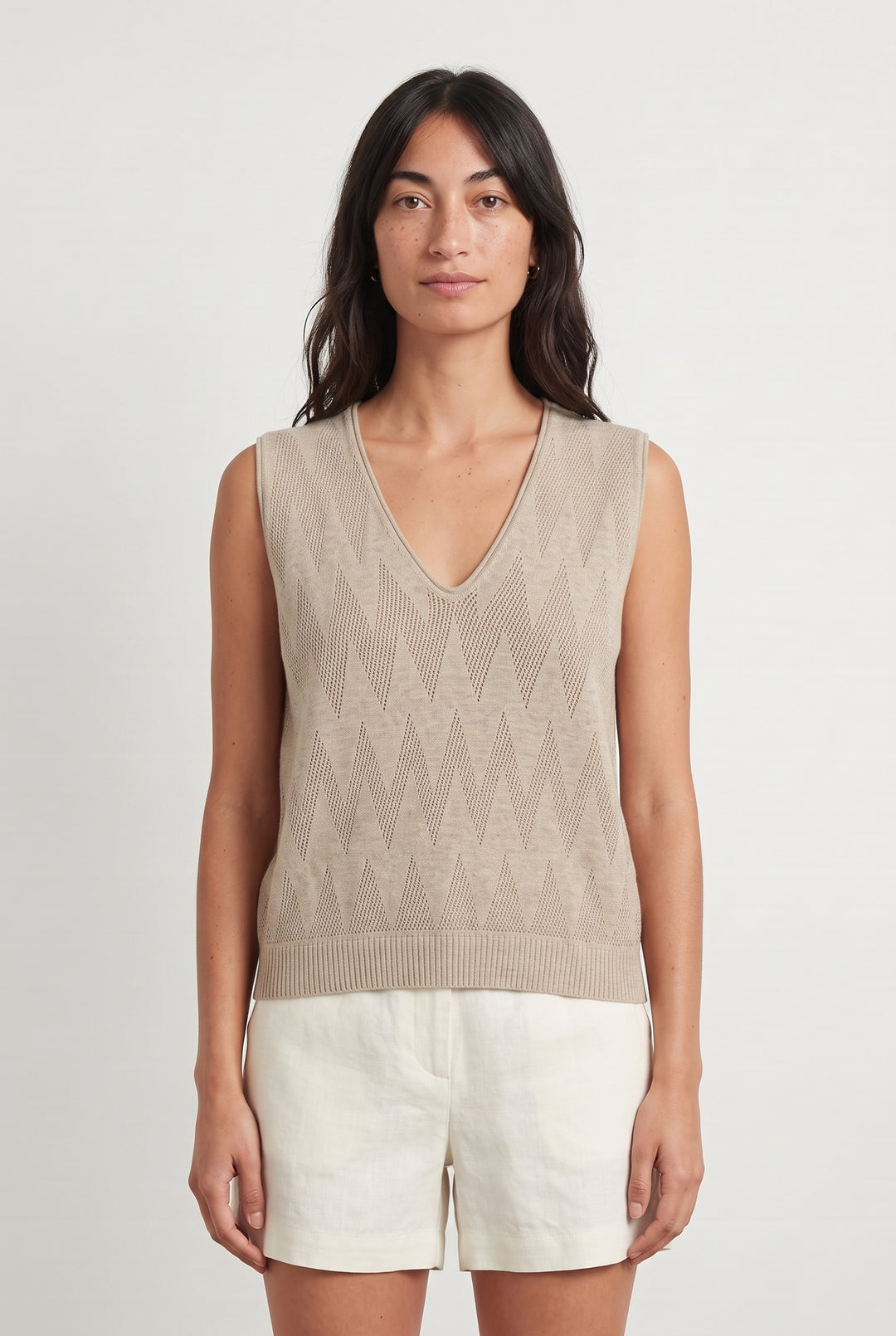 Débardeur Beige - Taille S/36 de la marque La Fée Maraboutée | PARAD113570 - Vendu par Paradigme - Image 1
