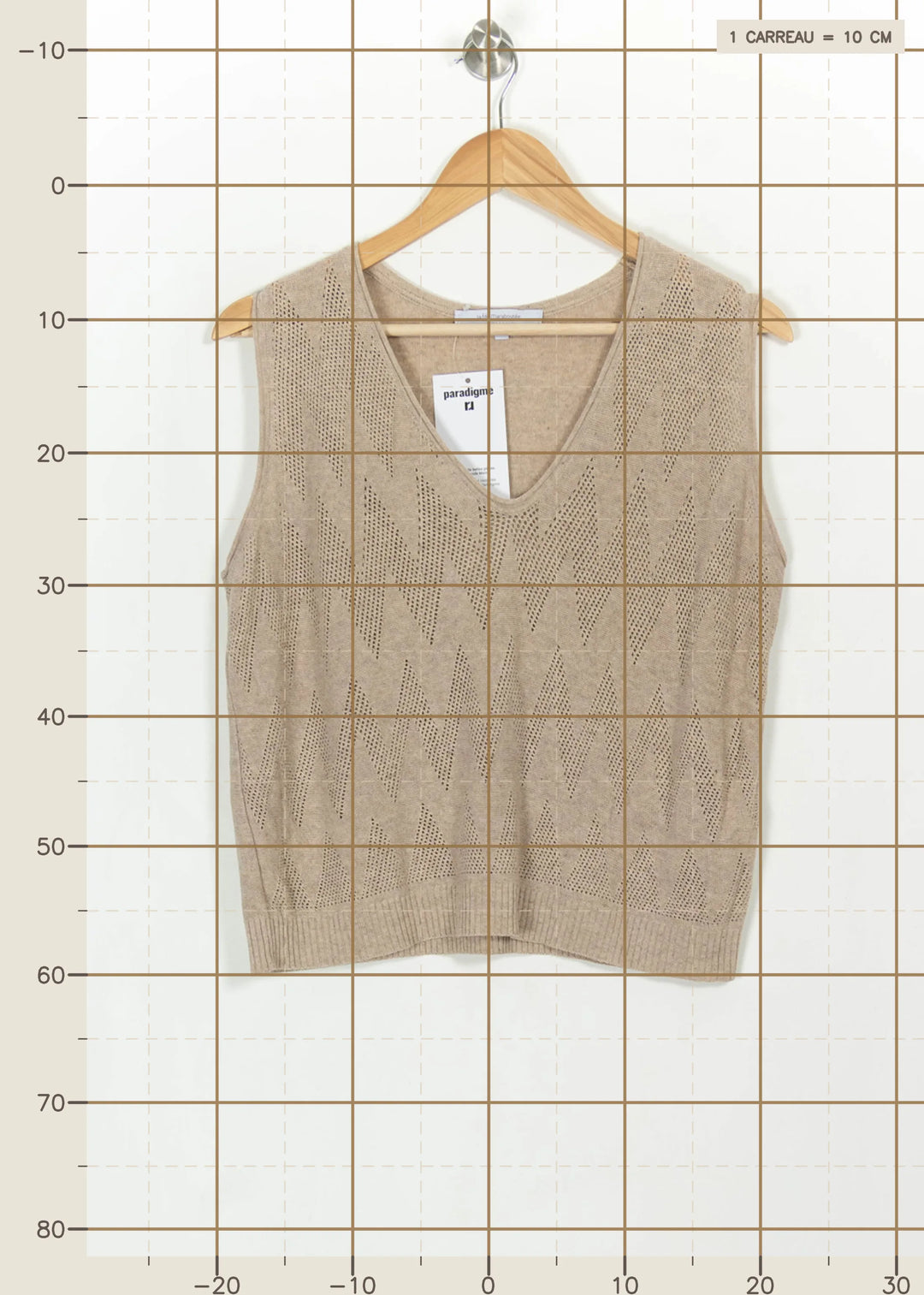 Débardeur Beige - Taille S/36 de la marque La Fée Maraboutée | PARAD113570 - Vendu par Paradigme - Image 4