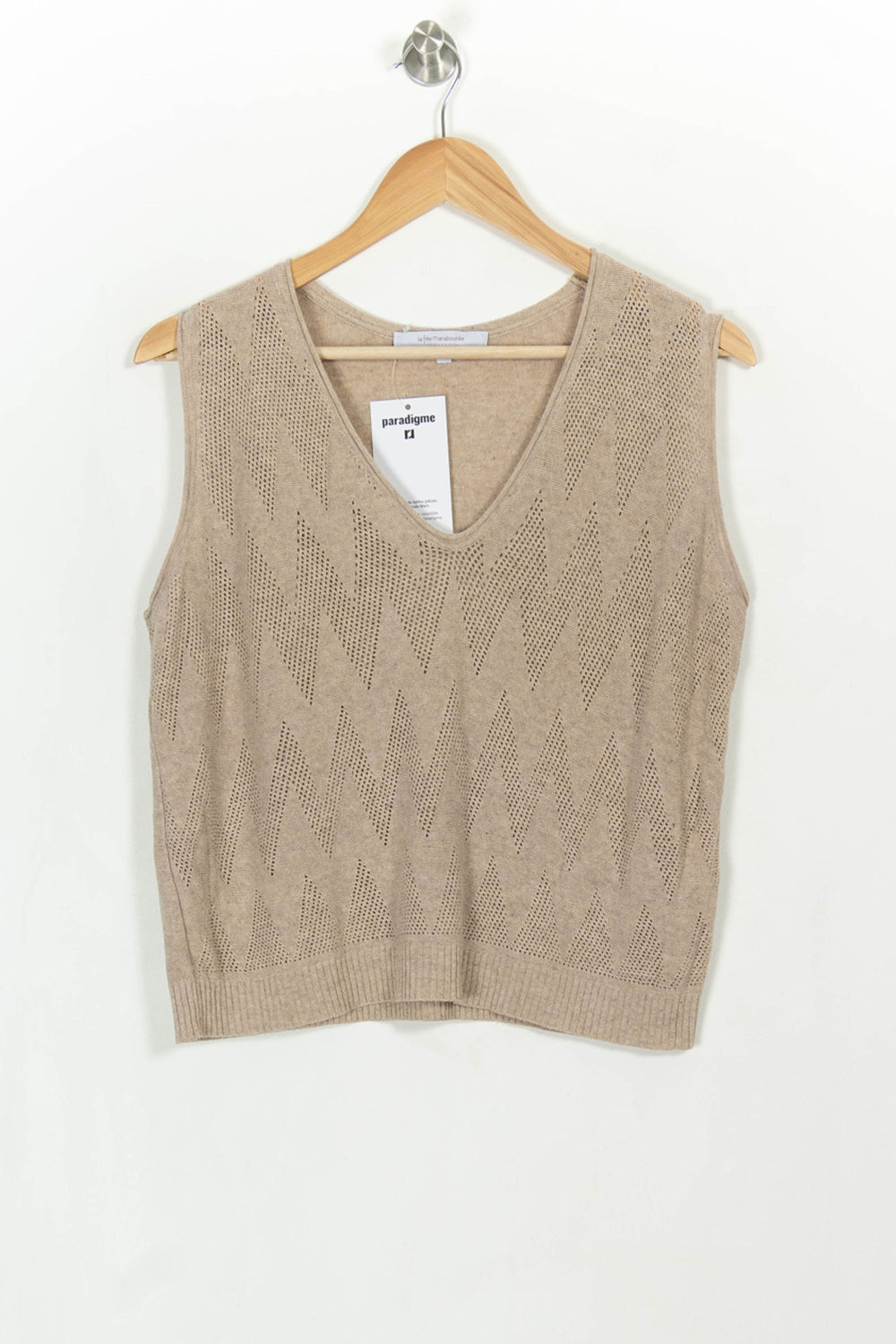Débardeur Beige - Taille S/36 de la marque La Fée Maraboutée | PARAD113570 - Vendu par Paradigme - Image 2