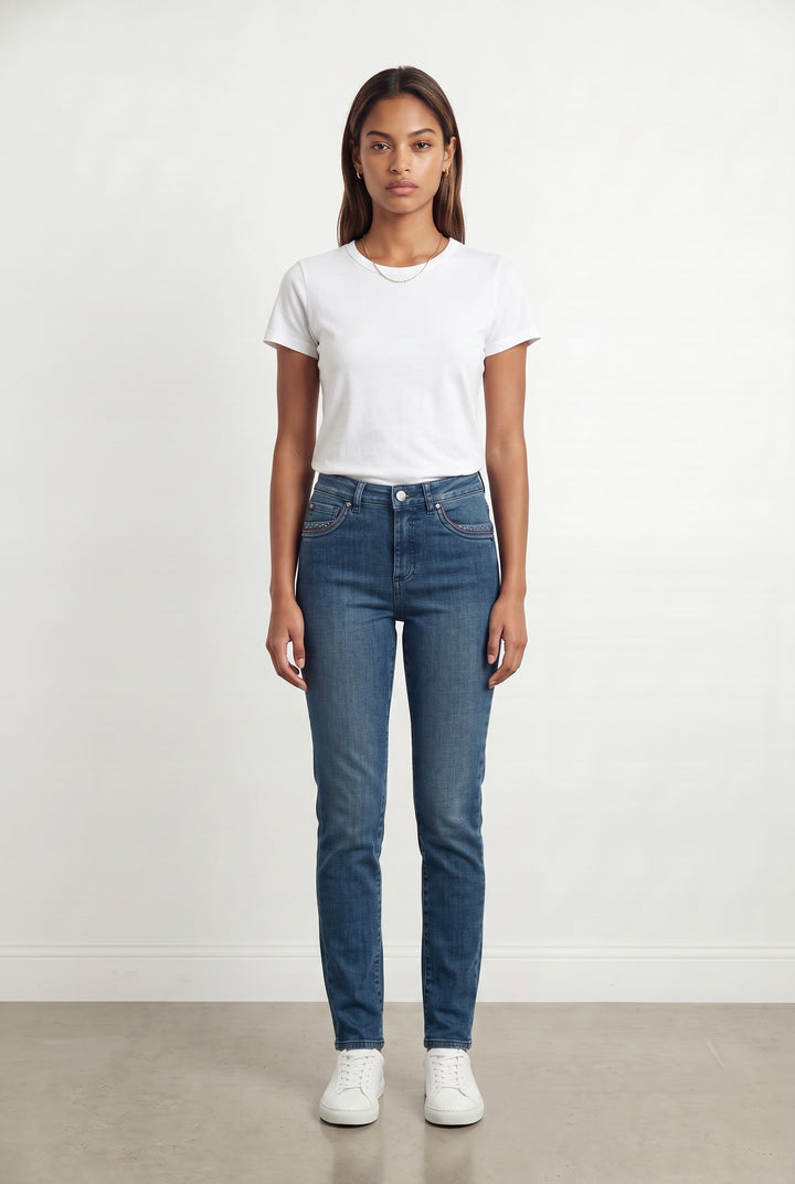 Jean Slim Bleu - Taille XS/34 de la marque IKKS | PARAD113571 - Vendu par Paradigme - Image 1