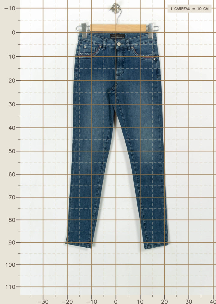 Jean Slim Bleu - Taille XS/34 de la marque IKKS | PARAD113571 - Vendu par Paradigme - Image 4