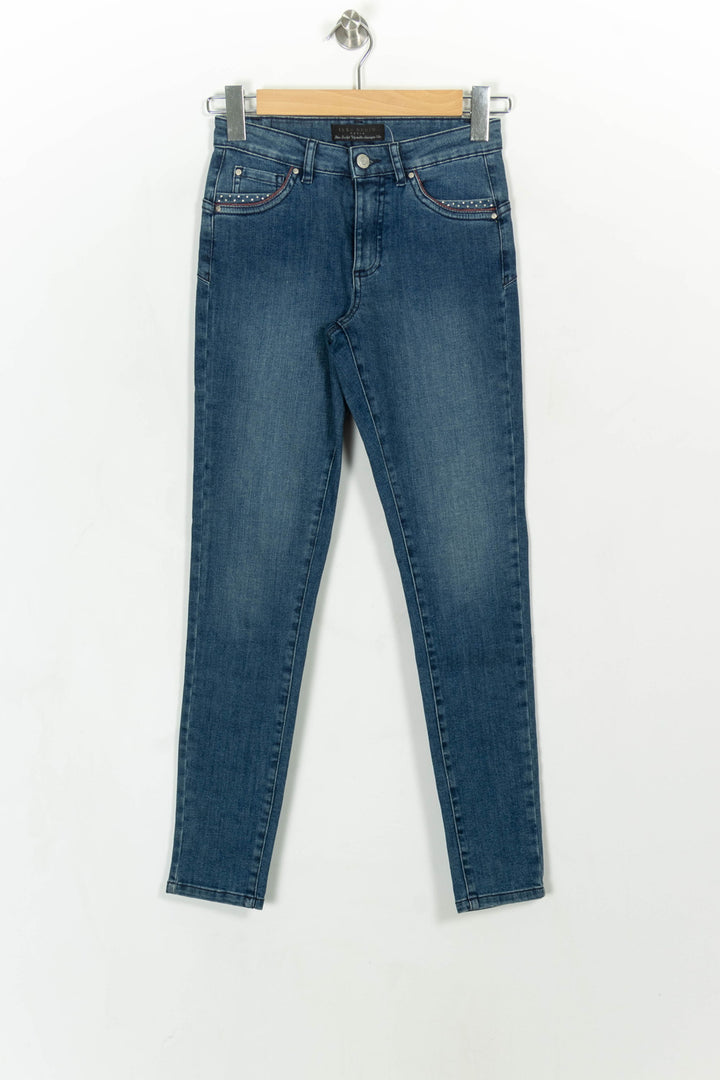 Jean Slim Bleu - Taille XS/34 de la marque IKKS | PARAD113571 - Vendu par Paradigme - Image 2