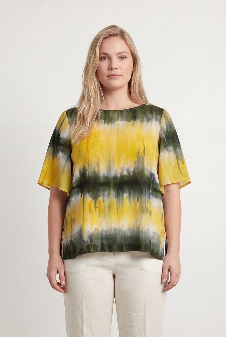 Blouse Jaune et Verte - Taille XXXL/46 de la marque Marina Rinaldi | PARAD113575 - Vendu par Paradigme - Image 1