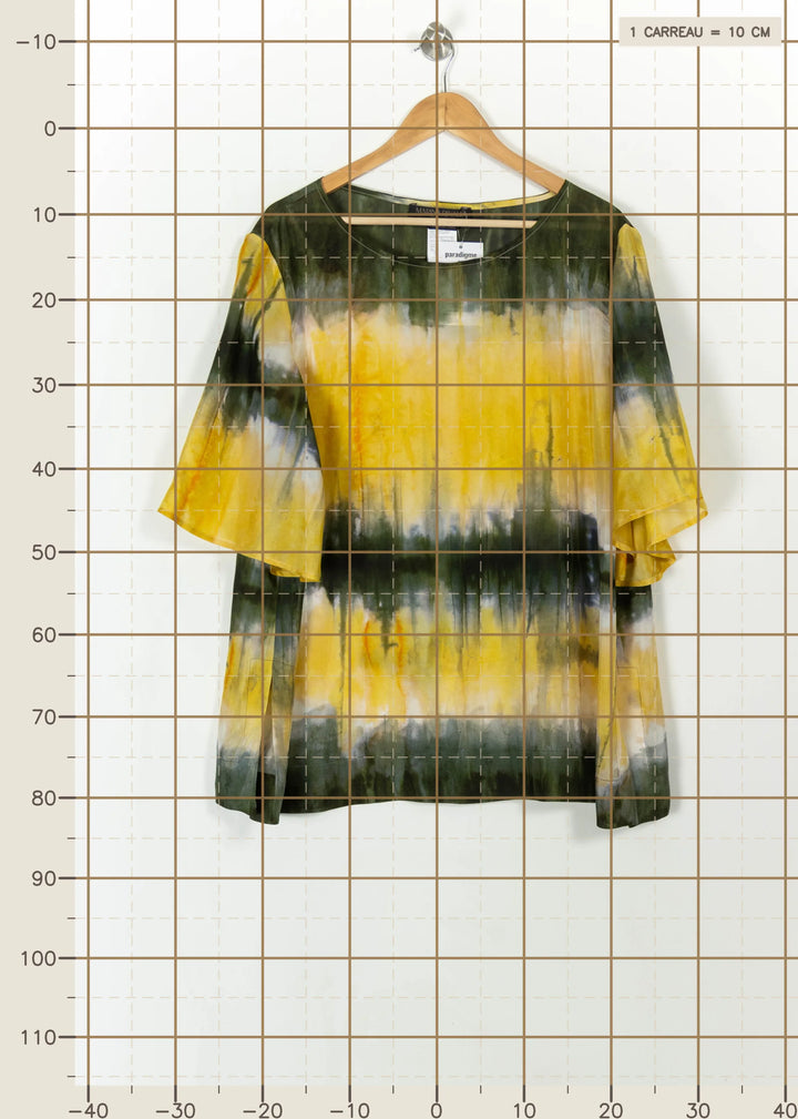 Blouse Jaune et Verte - Taille XXXL/46 de la marque Marina Rinaldi | PARAD113575 - Vendu par Paradigme - Image 4