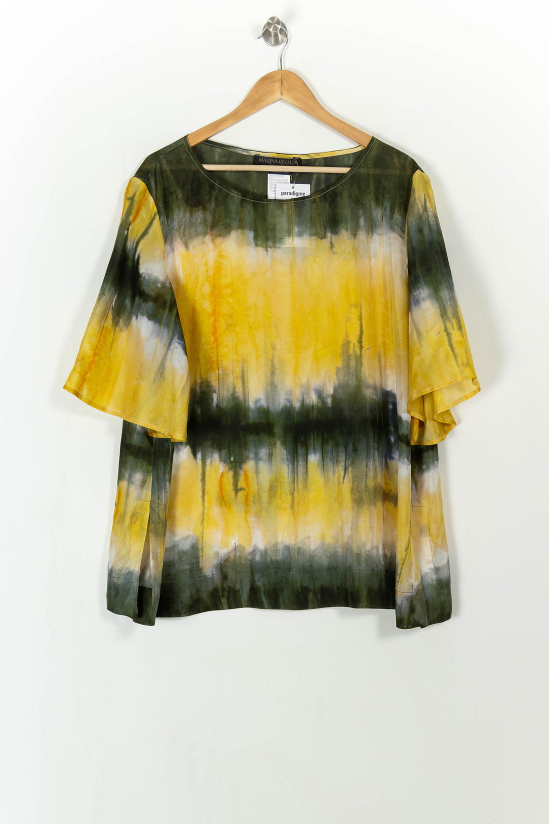 Blouse Jaune et Verte - Taille XXXL/46 de la marque Marina Rinaldi | PARAD113575 - Vendu par Paradigme - Image 2