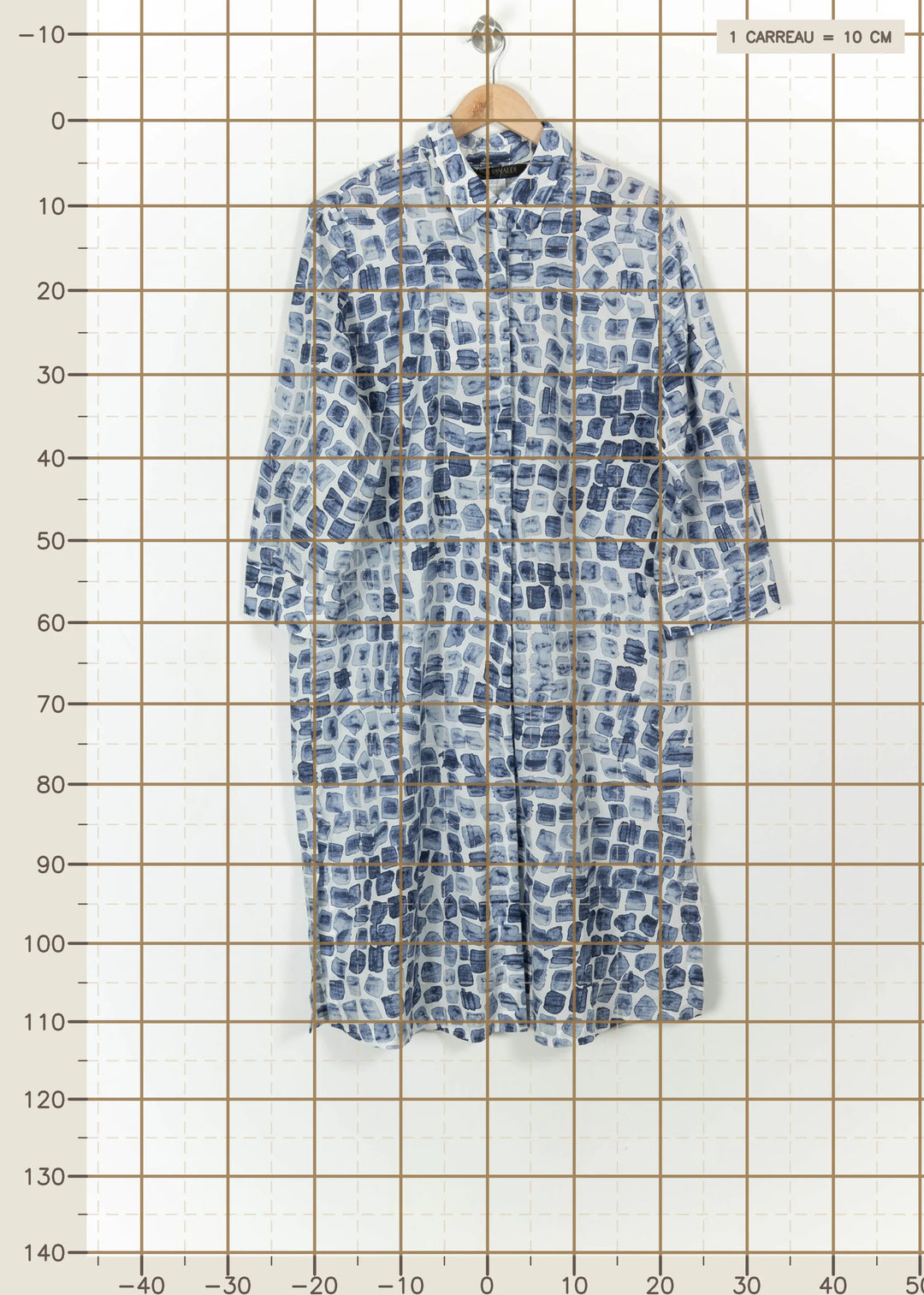 Robe Chemise Bleue et Blanche - Taille XXXL/46 de la marque Marina Rinaldi | PARAD113579 - Vendu par Paradigme - Image 4
