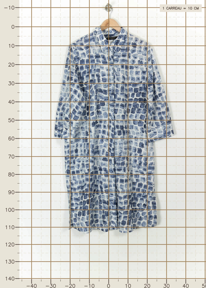 Robe Chemise Bleue et Blanche - Taille XXXL/46 de la marque Marina Rinaldi | PARAD113579 - Vendu par Paradigme - Image 4