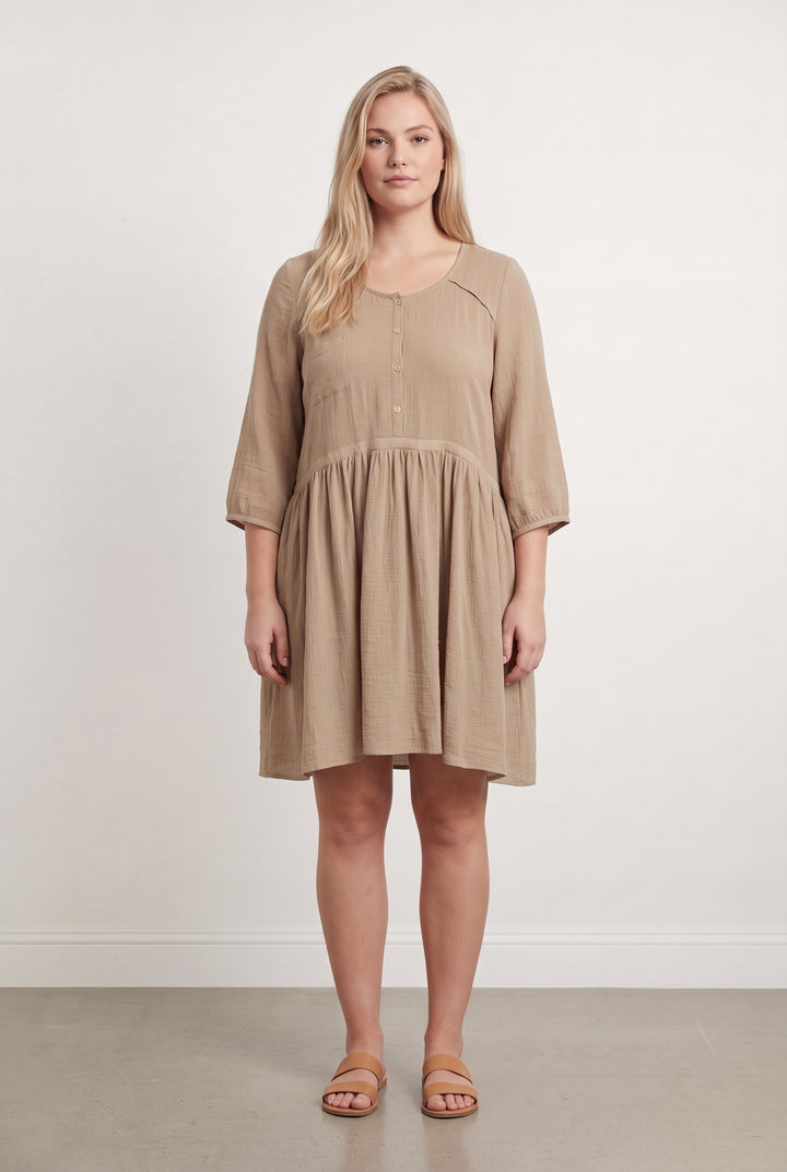 Robe Courte Beige - Taille XL/42 de la marque ba&sh | PARAD113581 - Vendu par Paradigme - Image 1