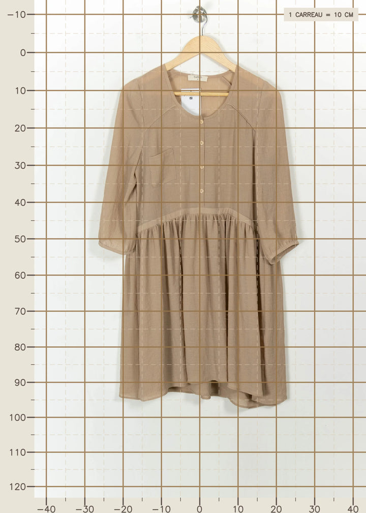 Robe Courte Beige - Taille XL/42 de la marque ba&sh | PARAD113581 - Vendu par Paradigme - Image 4