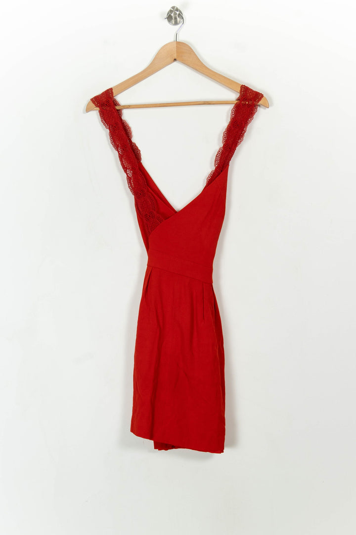 Robe Courte Rouge - Taille M/38 de la marque Sézane | PARAD113582 - Vendu par Paradigme - Image 5