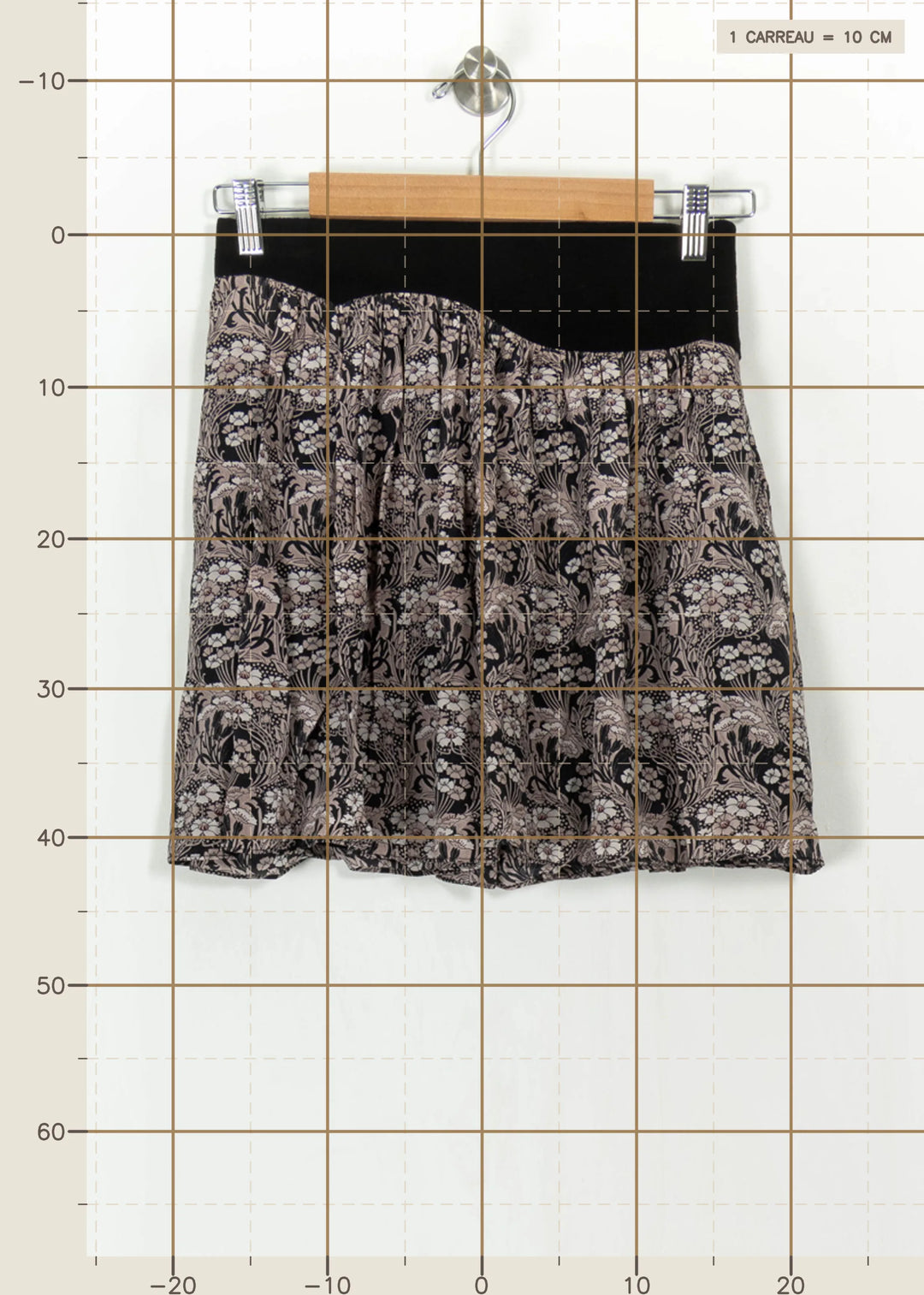 Jupe Courte Noire et Beige - Taille S/36 de la marque Ekyog | PARAD113590 - Vendu par Paradigme - Image 4