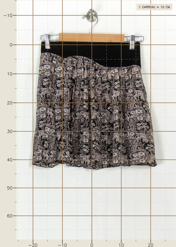 Jupe Courte Noire et Beige - Taille S/36 de la marque Ekyog | PARAD113590 - Vendu par Paradigme - Image 4