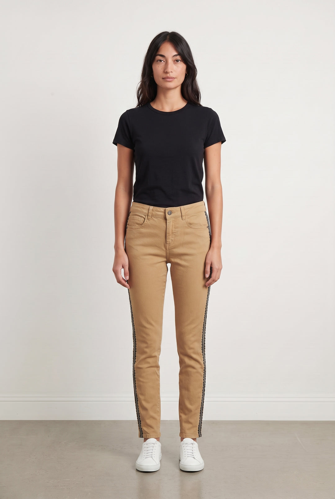 Jean Camel et Noir - Taille XS/34 de la marque Bérénice | PARAD113593 - Vendu par Paradigme - Image 1