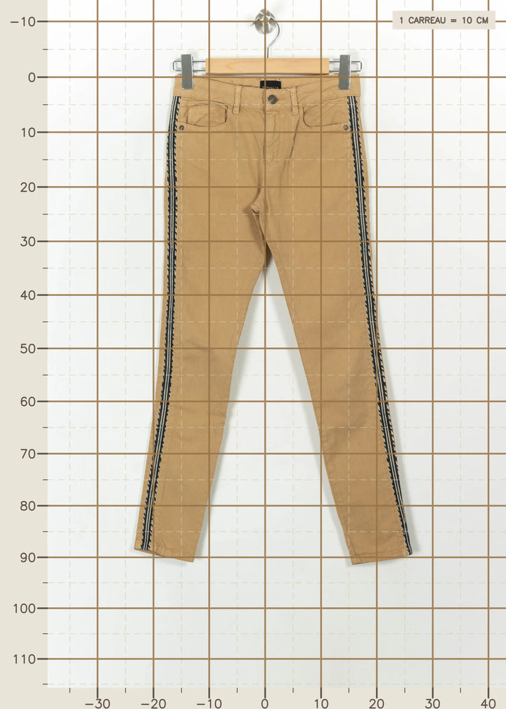 Jean Camel et Noir - Taille XS/34 de la marque Bérénice | PARAD113593 - Vendu par Paradigme - Image 4