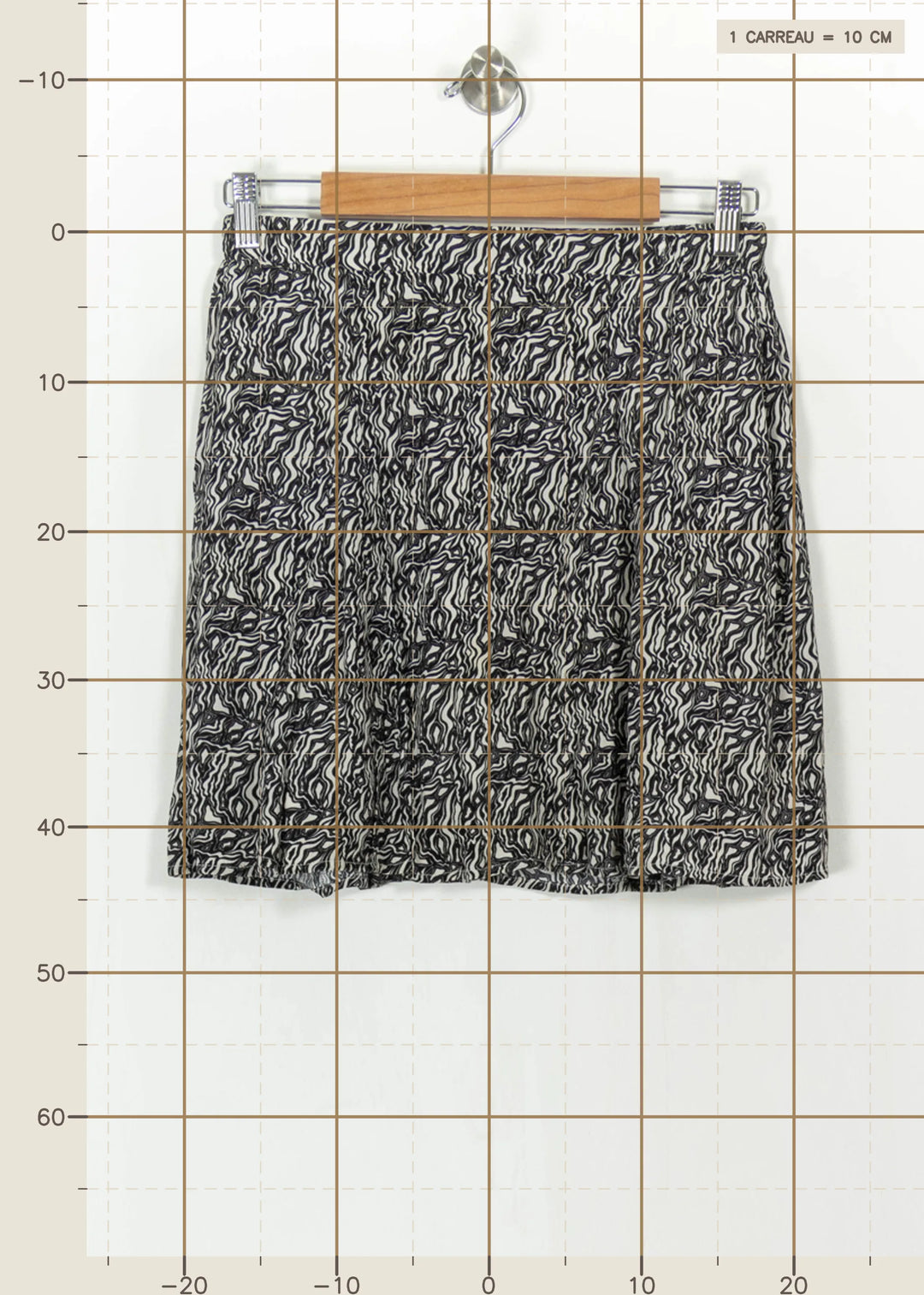Jupe Courte Noire et Blanche - Taille M/38 de la marque Marie Sixtine | PARAD113594 - Vendu par Paradigme - Image 4
