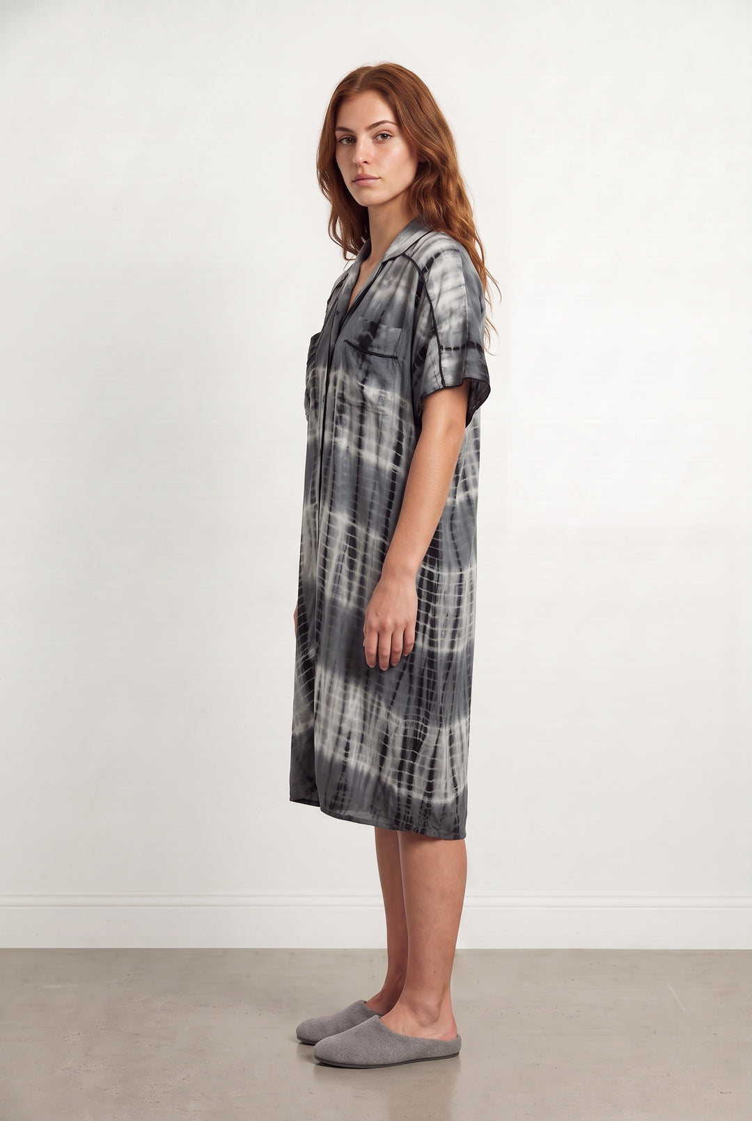 Robe Chemise Noire et Grise - Taille M/38 de la marque IKKS | PARAD113601 - Vendu par Paradigme - Image 1