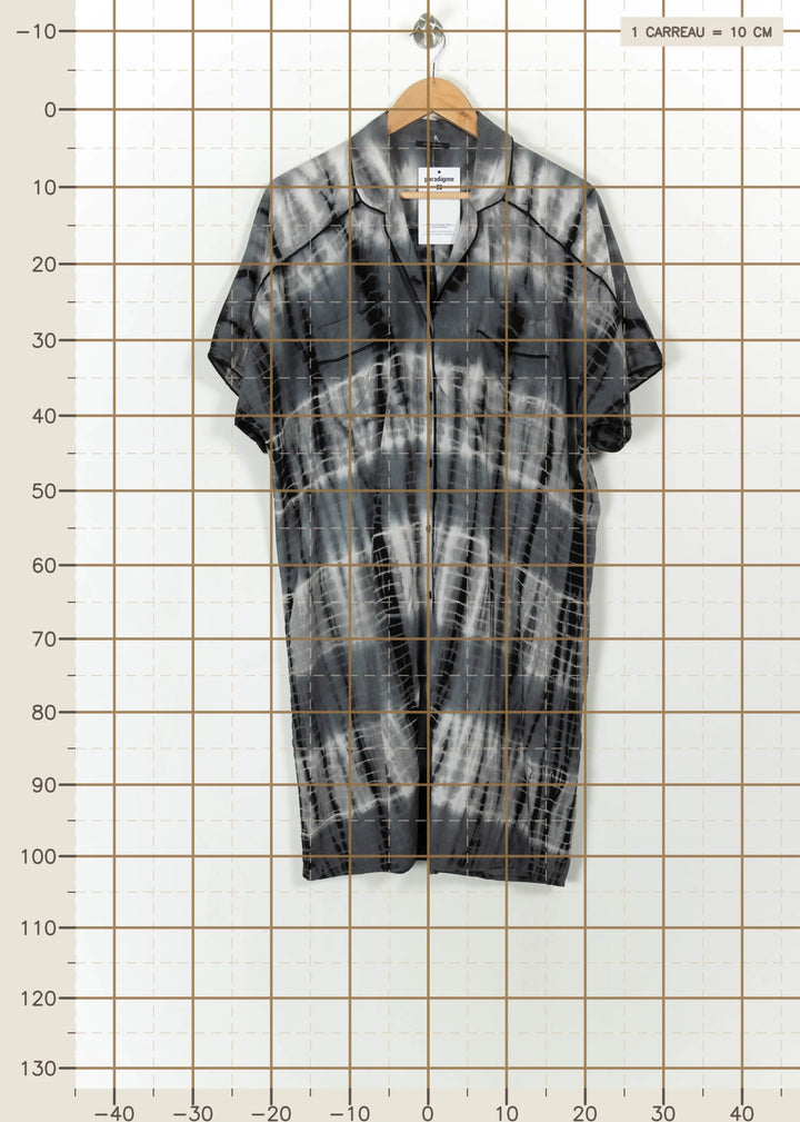Robe Chemise Noire et Grise - Taille M/38 de la marque IKKS | PARAD113601 - Vendu par Paradigme - Image 4