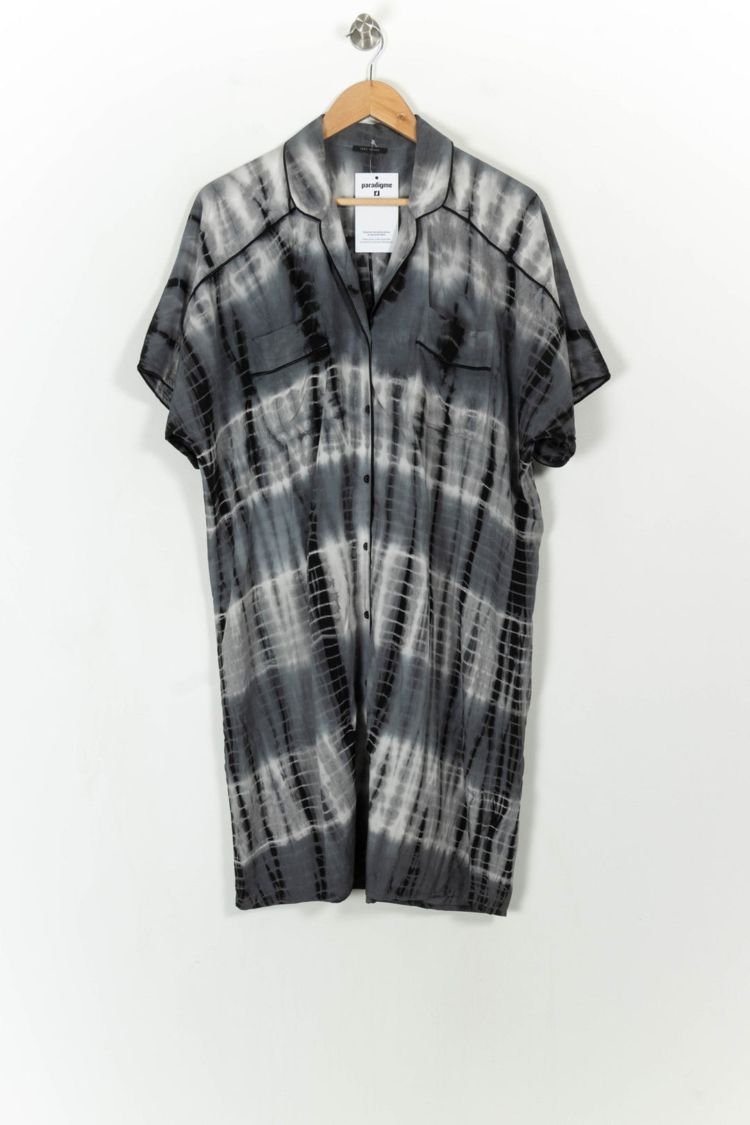 Robe Chemise Noire et Grise - Taille M/38 de la marque IKKS | PARAD113601 - Vendu par Paradigme - Image 2