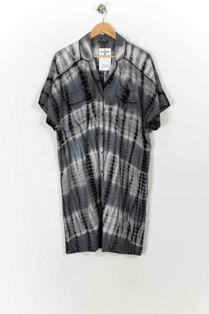 Robe Chemise Noire et Grise - Taille M/38 de la marque IKKS | PARAD113601 - Vendu par Paradigme - Image 2